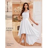 image:imageBeryLove Women Homecoming Cocktail Dress Lace Formal Wedding Guest Party  High Low Dress with V Back for Holiday Prom Elegant Pick for Wedding Guest Evening and Mother of the Bride OccasionsWhite