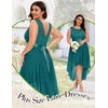 image:imageBeryLove Women Homecoming Cocktail Dress Lace Formal Wedding Guest Party  High Low Dress with V Back for Holiday Prom Elegant Pick for Wedding Guest Evening and Mother of the Bride OccasionsPeacock Green