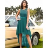 image:imageBeryLove Women Homecoming Cocktail Dress Lace Formal Wedding Guest Party  High Low Dress with V Back for Holiday Prom Elegant Pick for Wedding Guest Evening and Mother of the Bride OccasionsPeacock Green