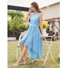 image:imageBeryLove Women Homecoming Cocktail Dress Lace Formal Wedding Guest Party  High Low Dress with V Back for Holiday Prom Elegant Pick for Wedding Guest Evening and Mother of the Bride OccasionsTulle Sequin Lightblue
