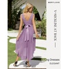 image:imageBeryLove Women Homecoming Cocktail Dress Lace Formal Wedding Guest Party  High Low Dress with V Back for Holiday Prom Elegant Pick for Wedding Guest Evening and Mother of the Bride OccasionsPurple