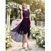 image:imageBeryLove Women Homecoming Cocktail Dress Lace Formal Wedding Guest Party  High Low Dress with V Back for Holiday Prom Elegant Pick for Wedding Guest Evening and Mother of the Bride OccasionsGrape