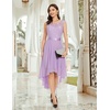 image:imageBeryLove Women Homecoming Cocktail Dress Lace Formal Wedding Guest Party  High Low Dress with V Back for Holiday Prom Elegant Pick for Wedding Guest Evening and Mother of the Bride OccasionsLavender Sequin