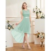 image:imageBeryLove Women Homecoming Cocktail Dress Lace Formal Wedding Guest Party  High Low Dress with V Back for Holiday Prom Elegant Pick for Wedding Guest Evening and Mother of the Bride OccasionsLight Green
