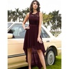 image:imageBeryLove Women Homecoming Cocktail Dress Lace Formal Wedding Guest Party  High Low Dress with V Back for Holiday Prom Elegant Pick for Wedding Guest Evening and Mother of the Bride OccasionsBurgundy