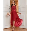 image:imageBeryLove Women Homecoming Cocktail Dress Lace Formal Wedding Guest Party  High Low Dress with V Back for Holiday Prom Elegant Pick for Wedding Guest Evening and Mother of the Bride OccasionsRed Sequin