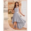 image:imageBeryLove Women Homecoming Cocktail Dress Lace Formal Wedding Guest Party  High Low Dress with V Back for Holiday Prom Elegant Pick for Wedding Guest Evening and Mother of the Bride OccasionsGrey