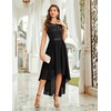 image:imageBeryLove Women Homecoming Cocktail Dress Lace Formal Wedding Guest Party  High Low Dress with V Back for Holiday Prom Elegant Pick for Wedding Guest Evening and Mother of the Bride OccasionsBlack Sequin