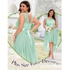 image:imageBeryLove Women Homecoming Cocktail Dress Lace Formal Wedding Guest Party  High Low Dress with V Back for Holiday Prom Elegant Pick for Wedding Guest Evening and Mother of the Bride OccasionsLight Green