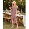 image:imageBeryLove Women Sequin Homecoming V Neck High Low Midi Cocktail Prom Dress  Sequin High Low Midi with V Neck Sleeveless Cut High Waist Ruffle Fits Prom Homecoming Wedding Guest and CocktailBlush