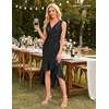 image:imageBeryLove Women Sequin Homecoming V Neck High Low Midi Cocktail Prom Dress  Sequin High Low Midi with V Neck Sleeveless Cut High Waist Ruffle Fits Prom Homecoming Wedding Guest and CocktailBlack
