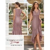 image:imageBeryLove Women Sequin Homecoming V Neck High Low Midi Cocktail Prom Dress  Sequin High Low Midi with V Neck Sleeveless Cut High Waist Ruffle Fits Prom Homecoming Wedding Guest and CocktailBlush