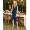 image:imageBeryLove Women Sequin Homecoming V Neck High Low Midi Cocktail Prom Dress  Sequin High Low Midi with V Neck Sleeveless Cut High Waist Ruffle Fits Prom Homecoming Wedding Guest and CocktailDarkblue