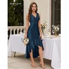 image:imageBeryLove Women Sequin Homecoming V Neck High Low Midi Cocktail Prom Dress  Sequin High Low Midi with V Neck Sleeveless Cut High Waist Ruffle Fits Prom Homecoming Wedding Guest and CocktailDarkblue