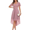 image:imageBeryLove V Neck Sequin Formal High Low Homecoming Midi Short Sleeve DressBlush