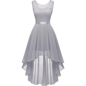 image:imageBeryLove Women Homecoming Cocktail Dress Lace Formal Wedding Guest Party  High Low Dress with V Back for Holiday Prom Elegant Pick for Wedding Guest Evening and Mother of the Bride OccasionsGrey