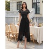 image:imageBeryLove Formal Long Dresses for Women Wedding Guest Cocktail Bridesmaid  Airy Lace amp Chiffon Evening Gown Flutter Sleeve Ideal for Mother of the Bride Prom Homecoming Party amp SemiFormal EventsBlack Sequin