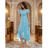 image:imageBeryLove Formal Long Dresses for Women Wedding Guest Cocktail Bridesmaid  Airy Lace amp Chiffon Evening Gown Flutter Sleeve Ideal for Mother of the Bride Prom Homecoming Party amp SemiFormal EventsLight Blue Sequin