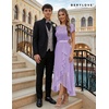 image:imageBeryLove Formal Long Dresses for Women Wedding Guest Cocktail Bridesmaid  Airy Lace amp Chiffon Evening Gown Flutter Sleeve Ideal for Mother of the Bride Prom Homecoming Party amp SemiFormal EventsLavender Sequin