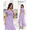 image:imageBeryLove Formal Long Dresses for Women Wedding Guest Cocktail Bridesmaid  Airy Lace amp Chiffon Evening Gown Flutter Sleeve Ideal for Mother of the Bride Prom Homecoming Party amp SemiFormal EventsLavender Sequin