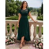 image:imageBeryLove Formal Long Dresses for Women Wedding Guest Cocktail Bridesmaid  Airy Lace amp Chiffon Evening Gown Flutter Sleeve Ideal for Mother of the Bride Prom Homecoming Party amp SemiFormal EventsDarkgreen