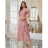 image:imageBeryLove Formal Long Dresses for Women Wedding Guest Cocktail Bridesmaid  Airy Lace amp Chiffon Evening Gown Flutter Sleeve Ideal for Mother of the Bride Prom Homecoming Party amp SemiFormal EventsBlush Sequin