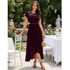 image:imageBeryLove Formal Long Dresses for Women Wedding Guest Cocktail Bridesmaid  Airy Lace amp Chiffon Evening Gown Flutter Sleeve Ideal for Mother of the Bride Prom Homecoming Party amp SemiFormal EventsBurgundy