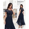 image:imageBeryLove Formal Long Dresses for Women Wedding Guest Cocktail Bridesmaid  Airy Lace amp Chiffon Evening Gown Flutter Sleeve Ideal for Mother of the Bride Prom Homecoming Party amp SemiFormal EventsNavy Sequin