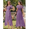 image:imageBeryLove Formal Long Dresses for Women Wedding Guest Cocktail Bridesmaid  Airy Lace amp Chiffon Evening Gown Flutter Sleeve Ideal for Mother of the Bride Prom Homecoming Party amp SemiFormal EventsPurple