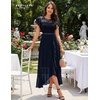 image:imageBeryLove Formal Long Dresses for Women Wedding Guest Cocktail Bridesmaid  Airy Lace amp Chiffon Evening Gown Flutter Sleeve Ideal for Mother of the Bride Prom Homecoming Party amp SemiFormal EventsNavy
