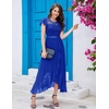 image:imageBeryLove Formal Long Dresses for Women Wedding Guest Cocktail Bridesmaid  Airy Lace amp Chiffon Evening Gown Flutter Sleeve Ideal for Mother of the Bride Prom Homecoming Party amp SemiFormal EventsRoyalblue