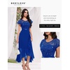 image:imageBeryLove Formal Long Dresses for Women Wedding Guest Cocktail Bridesmaid  Airy Lace amp Chiffon Evening Gown Flutter Sleeve Ideal for Mother of the Bride Prom Homecoming Party amp SemiFormal EventsRoyalblue Sequin