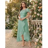 image:imageBeryLove Formal Long Dresses for Women Wedding Guest Cocktail Bridesmaid  Airy Lace amp Chiffon Evening Gown Flutter Sleeve Ideal for Mother of the Bride Prom Homecoming Party amp SemiFormal EventsLight Green