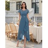 image:imageBeryLove Formal Long Dresses for Women Wedding Guest Cocktail Bridesmaid  Airy Lace amp Chiffon Evening Gown Flutter Sleeve Ideal for Mother of the Bride Prom Homecoming Party amp SemiFormal EventsGrey Blue Sequin
