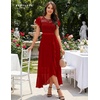 image:imageBeryLove Formal Long Dresses for Women Wedding Guest Cocktail Bridesmaid  Airy Lace amp Chiffon Evening Gown Flutter Sleeve Ideal for Mother of the Bride Prom Homecoming Party amp SemiFormal EventsRed