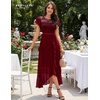 image:imageBeryLove Formal Long Dresses for Women Wedding Guest Cocktail Bridesmaid  Airy Lace amp Chiffon Evening Gown Flutter Sleeve Ideal for Mother of the Bride Prom Homecoming Party amp SemiFormal EventsDarkred