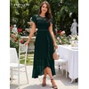 image:imageBeryLove Formal Long Dresses for Women Wedding Guest Cocktail Bridesmaid  Airy Lace amp Chiffon Evening Gown Flutter Sleeve Ideal for Mother of the Bride Prom Homecoming Party amp SemiFormal EventsDarkgreen