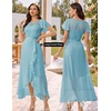 image:imageBeryLove Formal Long Dresses for Women Wedding Guest Cocktail Bridesmaid  Airy Lace amp Chiffon Evening Gown Flutter Sleeve Ideal for Mother of the Bride Prom Homecoming Party amp SemiFormal EventsLight Blue