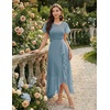 image:imageBeryLove Formal Long Dresses for Women Wedding Guest Cocktail Bridesmaid  Airy Lace amp Chiffon Evening Gown Flutter Sleeve Ideal for Mother of the Bride Prom Homecoming Party amp SemiFormal EventsGrey Blue