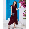 image:imageBeryLove Formal Long Dresses for Women Wedding Guest Cocktail Bridesmaid  Airy Lace amp Chiffon Evening Gown Flutter Sleeve Ideal for Mother of the Bride Prom Homecoming Party amp SemiFormal EventsBurgundy