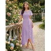 image:imageBeryLove Formal Long Dresses for Women Wedding Guest Cocktail Bridesmaid  Airy Lace amp Chiffon Evening Gown Flutter Sleeve Ideal for Mother of the Bride Prom Homecoming Party amp SemiFormal EventsLavender