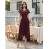 image:imageBeryLove Formal Long Dresses for Women Wedding Guest Cocktail Bridesmaid  Airy Lace amp Chiffon Evening Gown Flutter Sleeve Ideal for Mother of the Bride Prom Homecoming Party amp SemiFormal EventsBurgundy Sequin