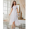 image:imageBeryLove Formal Long Dresses for Women Wedding Guest Cocktail Bridesmaid  Airy Lace amp Chiffon Evening Gown Flutter Sleeve Ideal for Mother of the Bride Prom Homecoming Party amp SemiFormal EventsWhite