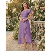 image:imageBeryLove Formal Long Dresses for Women Wedding Guest Cocktail Bridesmaid  Airy Lace amp Chiffon Evening Gown Flutter Sleeve Ideal for Mother of the Bride Prom Homecoming Party amp SemiFormal EventsPurple