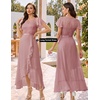 image:imageBeryLove Formal Long Dresses for Women Wedding Guest Cocktail Bridesmaid  Airy Lace amp Chiffon Evening Gown Flutter Sleeve Ideal for Mother of the Bride Prom Homecoming Party amp SemiFormal EventsBlush