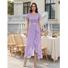 image:imageBeryLove Formal Long Dresses for Women Wedding Guest Cocktail Bridesmaid  Airy Lace amp Chiffon Evening Gown Flutter Sleeve Ideal for Mother of the Bride Prom Homecoming Party amp SemiFormal EventsLavender Sequin