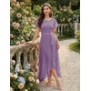 image:imageBeryLove Formal Long Dresses for Women Wedding Guest Cocktail Bridesmaid  Airy Lace amp Chiffon Evening Gown Flutter Sleeve Ideal for Mother of the Bride Prom Homecoming Party amp SemiFormal EventsPurple