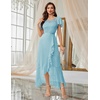 image:imageBeryLove Formal Long Dresses for Women Wedding Guest Cocktail Bridesmaid  Airy Lace amp Chiffon Evening Gown Flutter Sleeve Ideal for Mother of the Bride Prom Homecoming Party amp SemiFormal EventsLight Blue