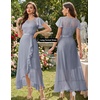 image:imageBeryLove Formal Long Dresses for Women Wedding Guest Cocktail Bridesmaid  Airy Lace amp Chiffon Evening Gown Flutter Sleeve Ideal for Mother of the Bride Prom Homecoming Party amp SemiFormal EventsGrey