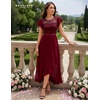 image:imageBeryLove Formal Long Dresses for Women Wedding Guest Cocktail Bridesmaid  Airy Lace amp Chiffon Evening Gown Flutter Sleeve Ideal for Mother of the Bride Prom Homecoming Party amp SemiFormal EventsDarkred